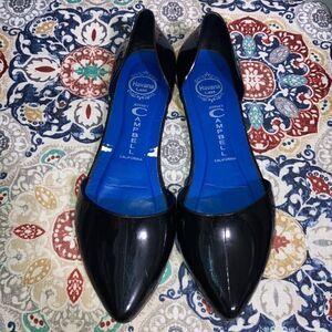 Jeffery Campbell, Havana Last Jelly Flat D’Orsay Solid Black Patent Women’s 6 M